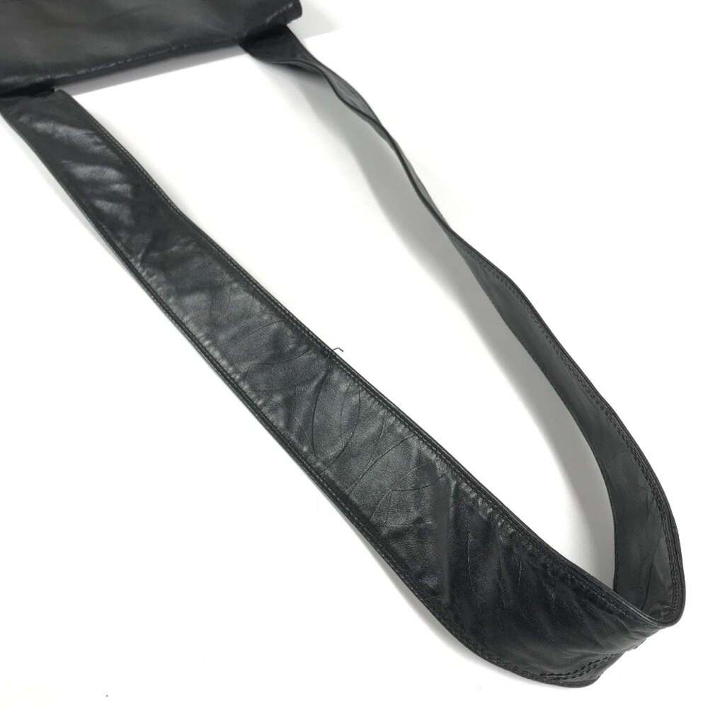 CHANEL Black Leather Logo Shoulder Bag - Picture 9 of 16